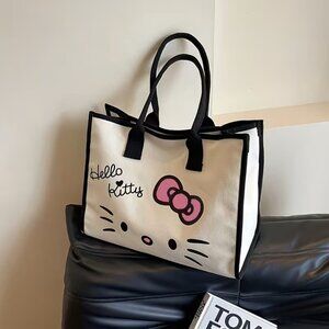 Hello Kitty Tote Bag Pink Bow Large Capacity Z608
